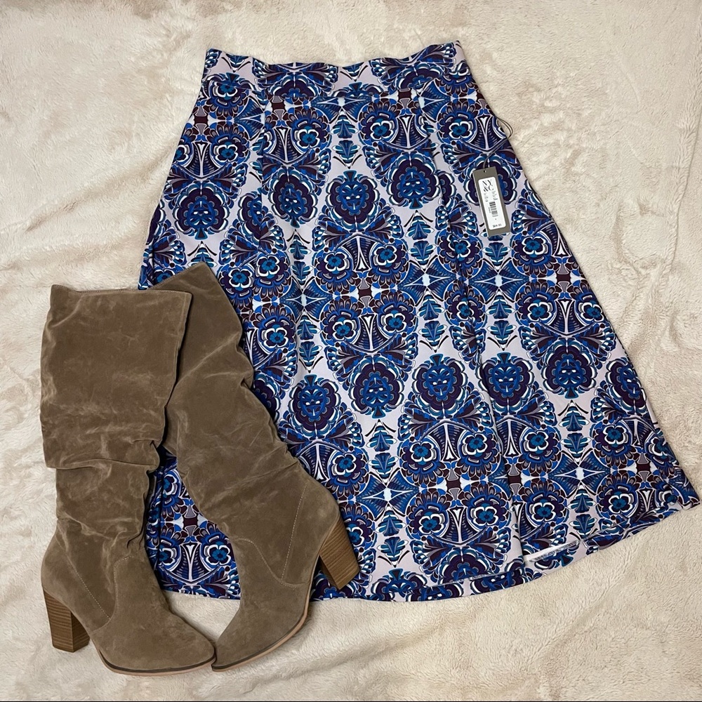 Eva Mendes A-line Midi Skirt